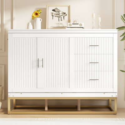 Murphy queen bed with Wooden doors design, fake drawers, metal legs, White(OLD SKU:N820S00028K)