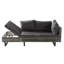 Mixed Gray Rattan Corner Sofa Set Industrial Style With Coffee Table Garden Furniture Set Anti-UV Cushions Removable Covers
