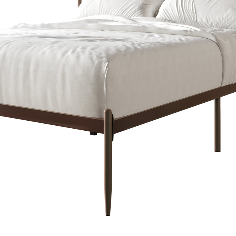 Kricia Metal Open-Frame Bed, Full / Double, Brown