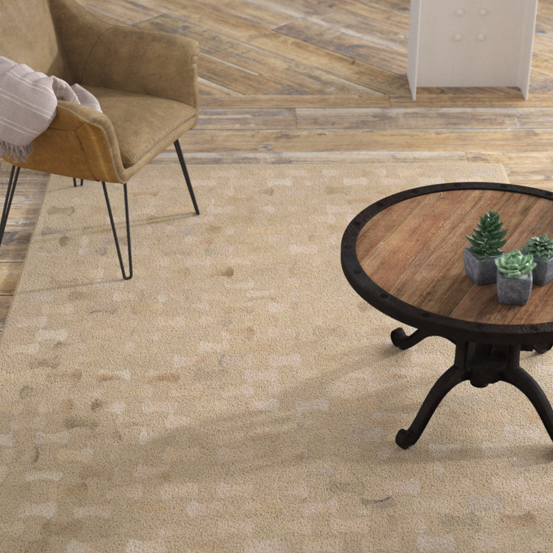 Delvecchio Cotton Abstract Indoor Rug, Rectangle 3'6" x 5'6"