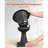 Plastic Urn Planters 9.84 x 16.54 Inch Black Floral Pedestal Flower Pots-878042230-878042231