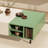 Modern Living Room Two - Tone Coffee Table With 2 Drawers & Open Shelves, Hidden Handle