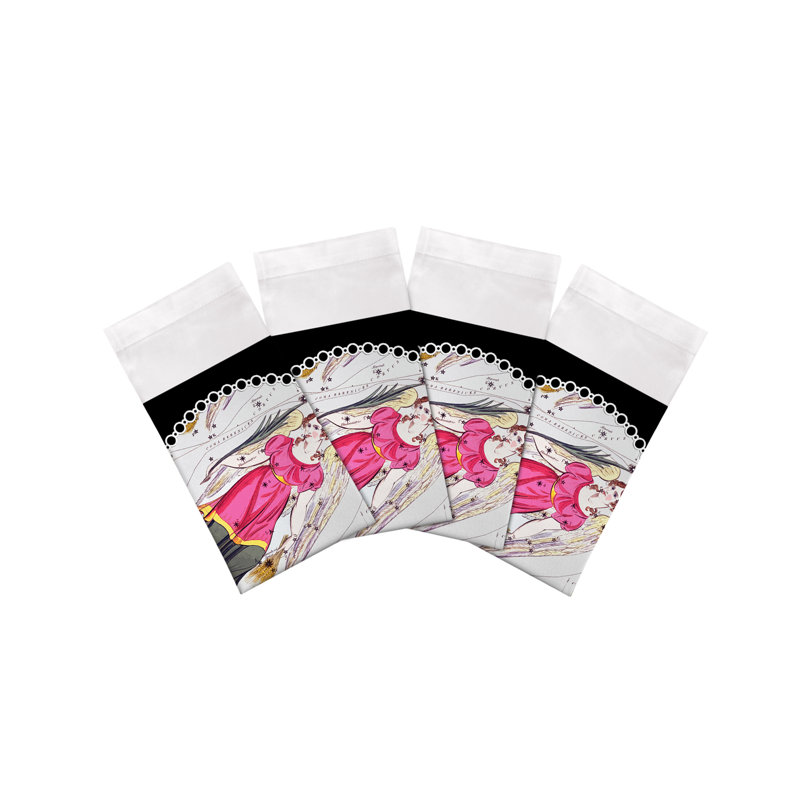 Zodiac Virgo Cotton Sateen Dinner Napkins, Black