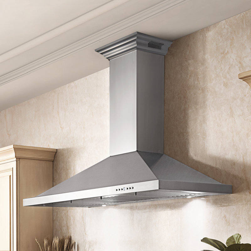 30" Crown Sound 400 CFM Ducted Wall Mount Range Hood with Wi-Fi, Stainless Steel