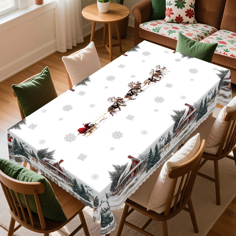 Nappe en polyester lavable Christmas, L 70,8 po x l 55,12 po