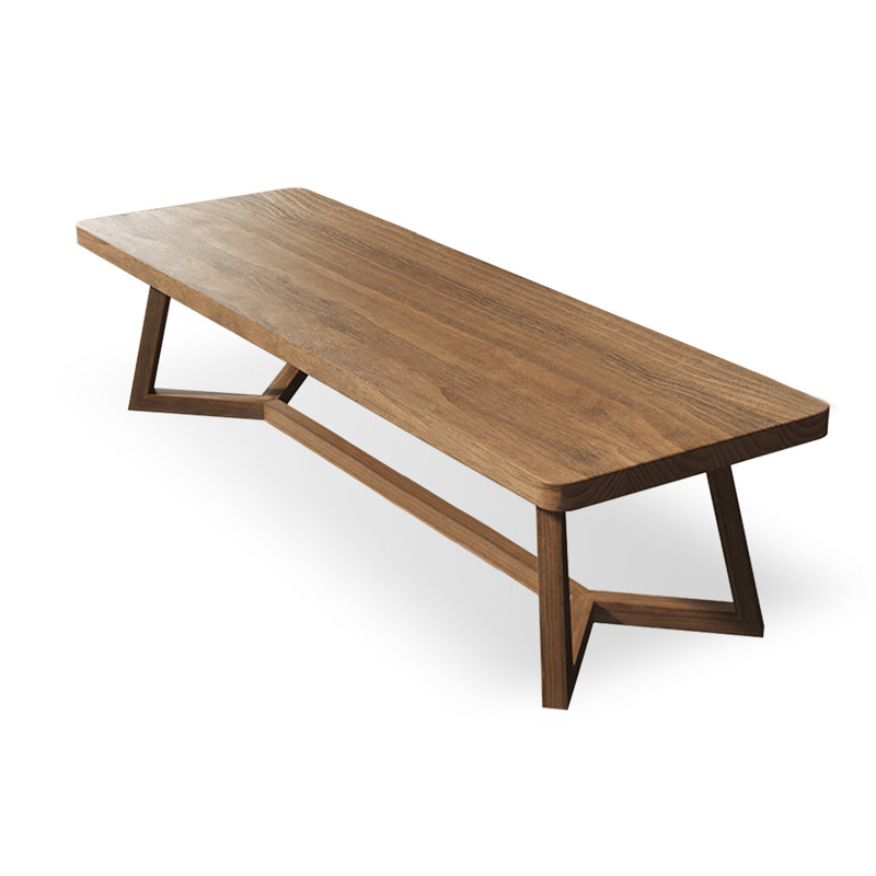 Tables de salle à manger en bois massif brun, H 29,53 po x L 86,61 po x l 35,43 po