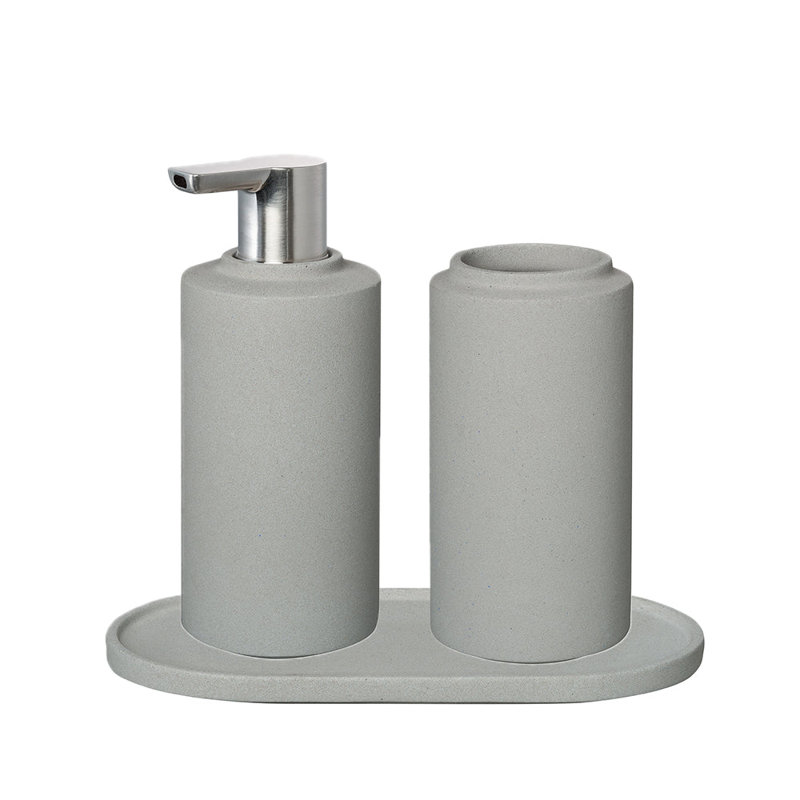 Ensemble d'accessoires de salle de bain en béton CRETO, Micro-puce