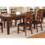 Table de salle à manger rectangulaire contemporaine avec rallonges 6X et chaises latérales 7 pièces