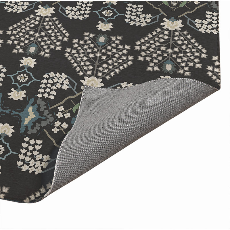Tapis d'entrée à profil bas avec envers antidérapant Tilly, Gris anthracite, L 48 po x L 72 po