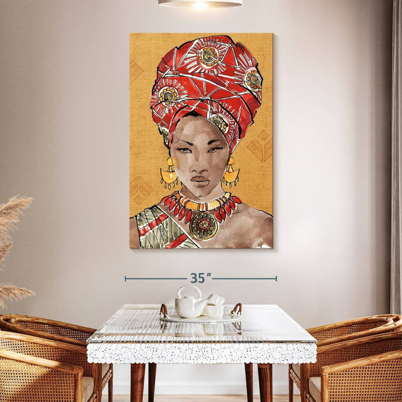 Leisha flair africain IV chaud, H 51 po x l 34 po