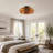 20" Rattan-Inspired Flush Mount Ceiling Fan with Remote Control for Boho and Coastal Interiors