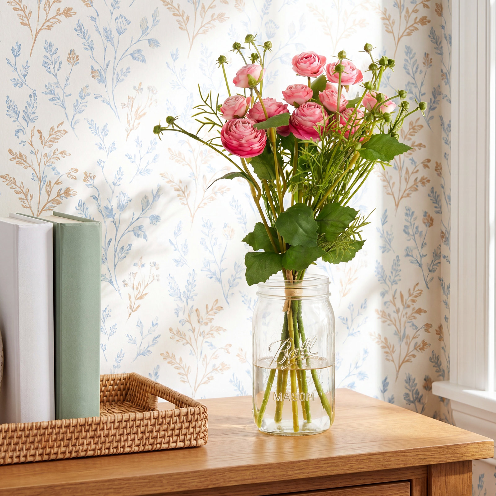 Ranunculus Floral Stems, Pink