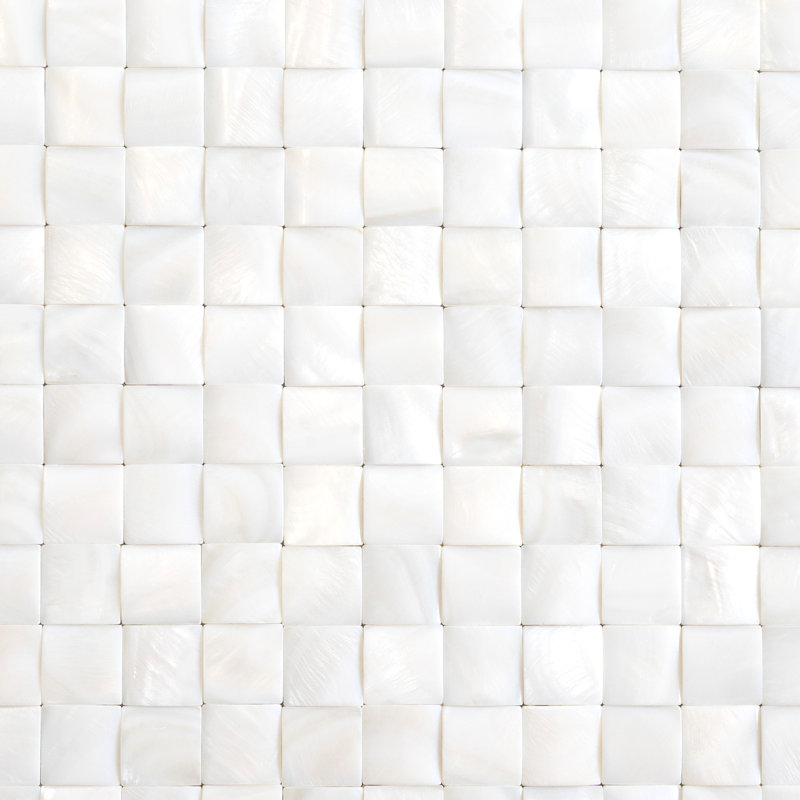 12" x 12" Seashell Grid Mosaic Wall & Floor Tile