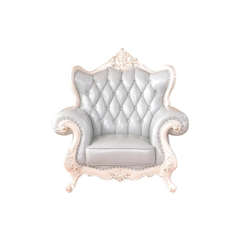 Chaise simple en cuir de style européen
