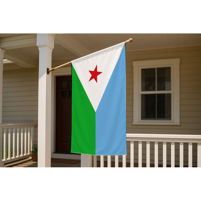 Drapeau de Djibouti — Drapeau extérieur
