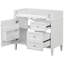 Meuble-lavabo de salle de bain 36 po, bois massif. 2 tiroirs et tiroir rabattable. Apparence moderne, blanc, armoire de rangement convenant à 36 po, bois. Compléments-920966674