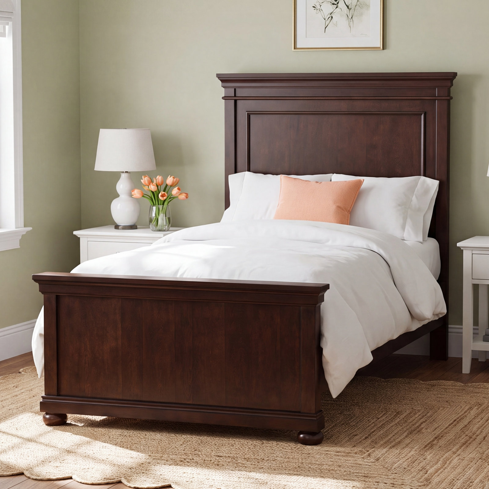 Jayden Complete Panel Bed, Twin, Brown