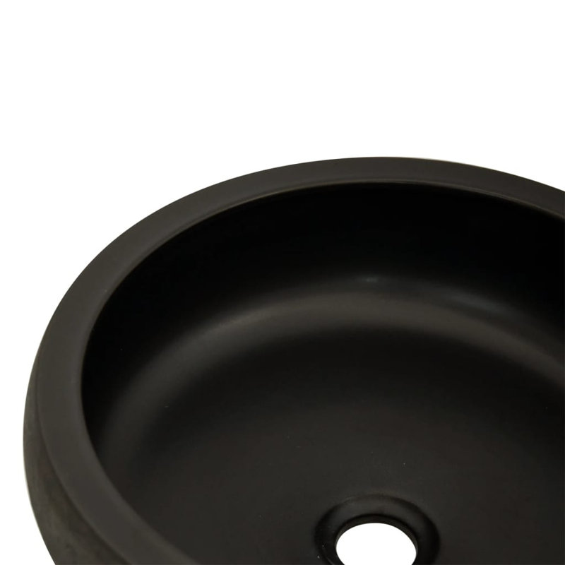 Latitude Vive Camea 41mm L x 41mm W Black/Brown Ceramic Circular Sink