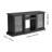 TV Stand for TVs up to 65 inch, Modern Entertainment Center with Light Strip, Wooden TV Cabinet Storage with Glass Doors and Adjustable Shelves, Console Table for Living Room and Bedroom, Black