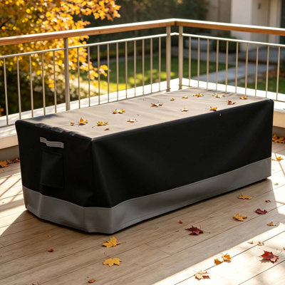 Large Coffee Table Cover – Heavy Duty 600D Waterproof Outdoor Furniture Cover with Elastic Hem & Vents