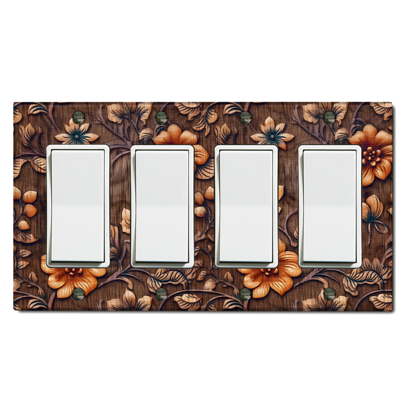 Copper Rust Patina Teal Print 4 - Gang Rocker Standard Wall Plate