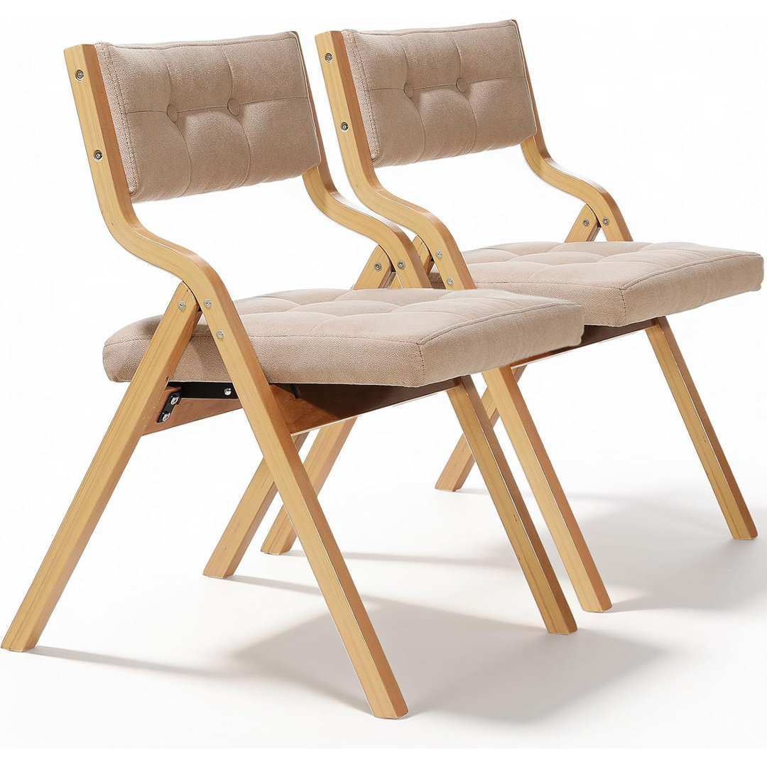 Lj-881 Bentwood Folding Chair with Cushion 2pcs - Beige