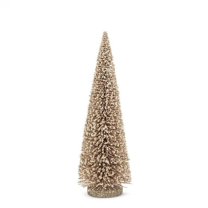 Statuette d'arbre doré scintillant, H 16 po x l 5 po x P 5 po