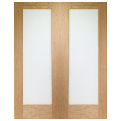Internal Glazed Oak Pattern 10 Door Pair