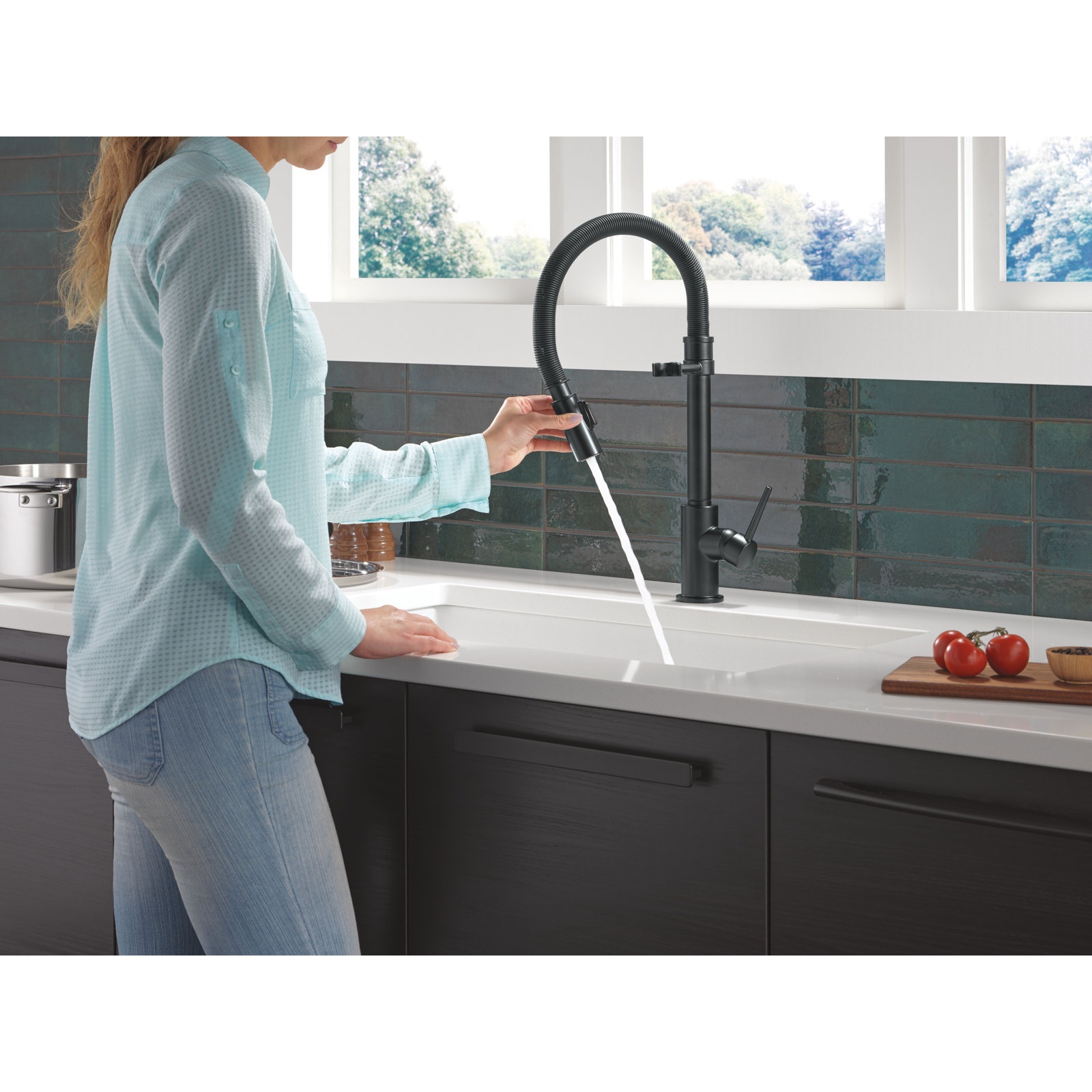 Trinsic Pro Commercial Pull-Down Faucet, Matte Black