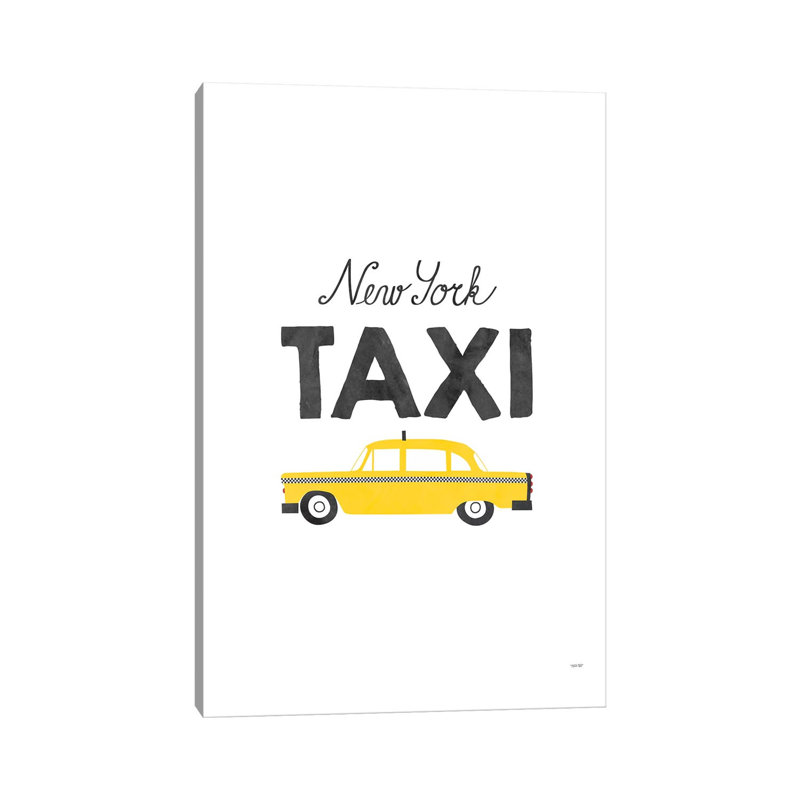 New York Taxi by TomasDesign - Wrapped Canvas Print, 20.32 cm H x 30.48 cm W