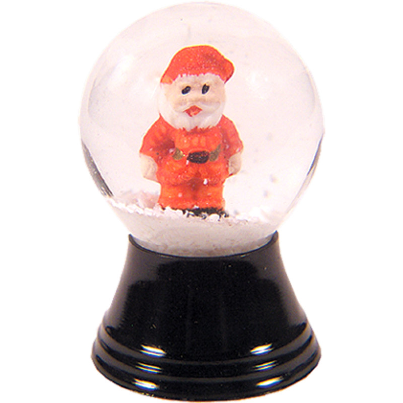 Mini globe à neige santa