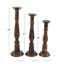 Ensemble de chandelles de table en bois massif 3 pièces