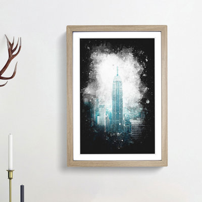 Empire State Building In New York - Single Picture Frame Painting on MDF