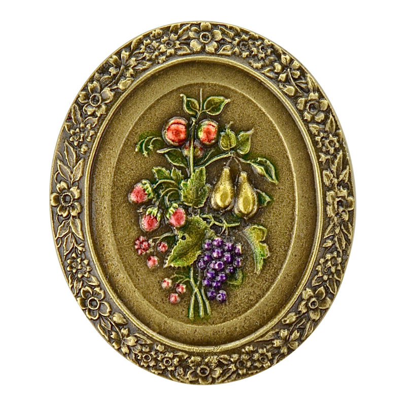 Tuscan Oval Knob, Brass Hand Tinted