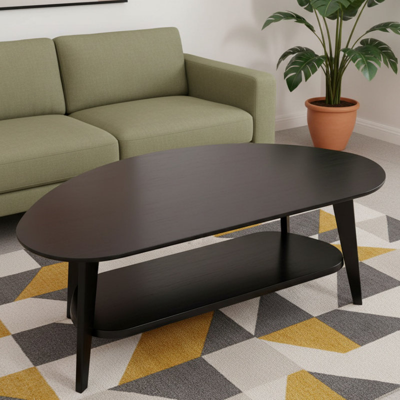 Table basse Mid-Century moderne avec rangement