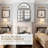 Jamori Metal Framed Window Pane Wall Mirror Accent Decorative Mirror Detachable Separable
