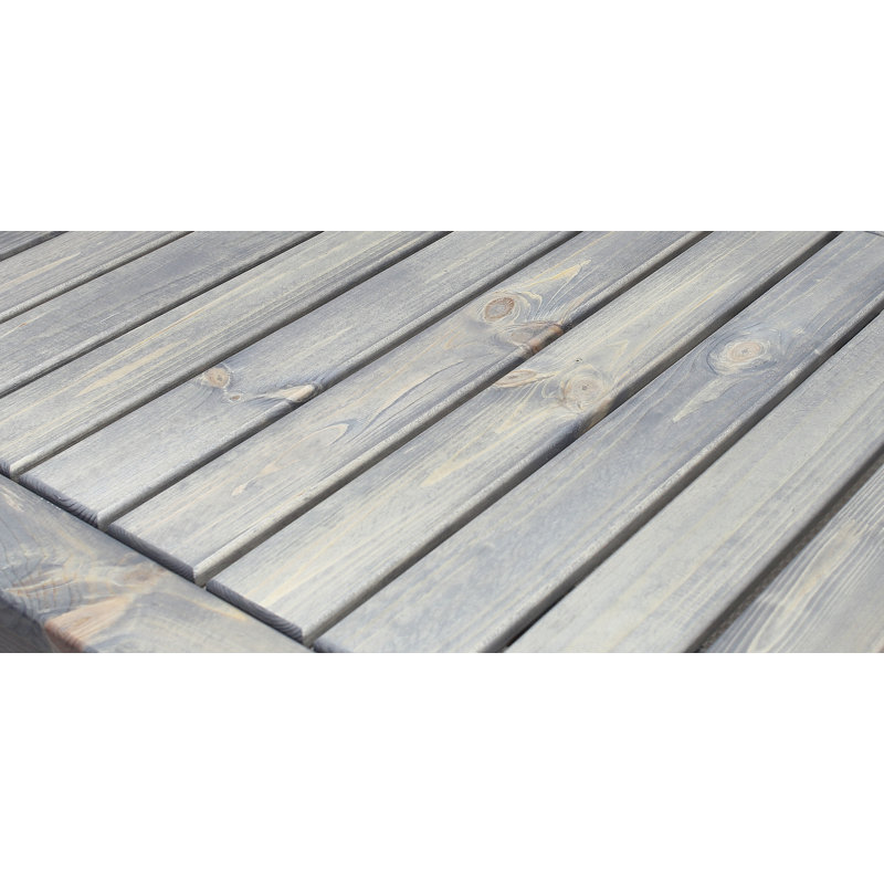 Ardilla Rectangular Pine Outdoor Dining Table , 195.58cm cm W 342.9cm cm D, Ash Grey