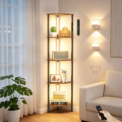 169cm H x 30cm W Metal Corner Bookcase