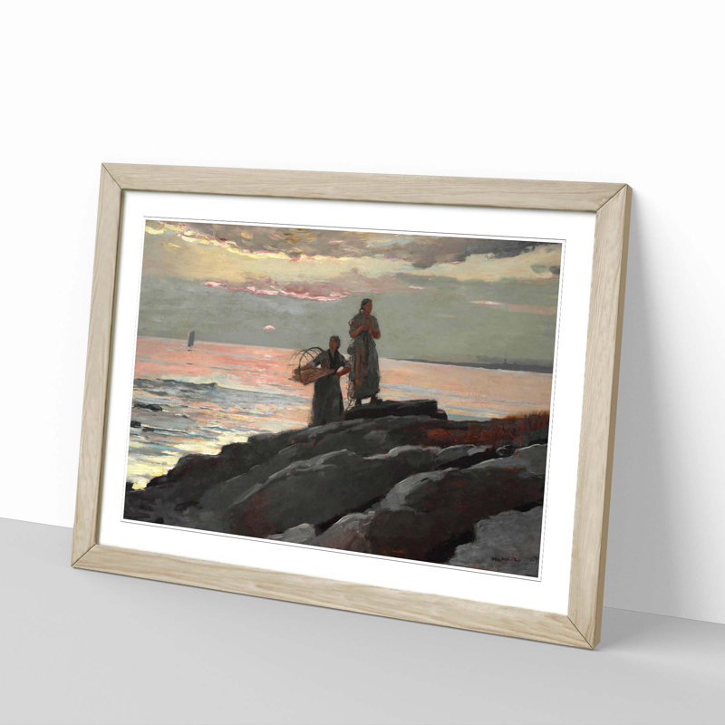 Winslow Homer - Single Picture Frame Painting, Oak