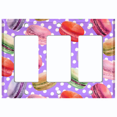 Patterned 3 - Gang Rocker Standard Wall Plate