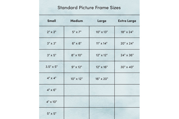 6 Common Frame Sizes for Pictures - Popular Sizes for Typing