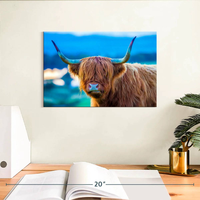 Vache poilue Brampt, H 8 po x l 12 po