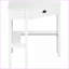 Bureaux, bureau d'ordinateur d'angle compact avec tiroir et amp; Tablettes pour petits espaces, blanc | Panneau de fibres à densité moyenne P2