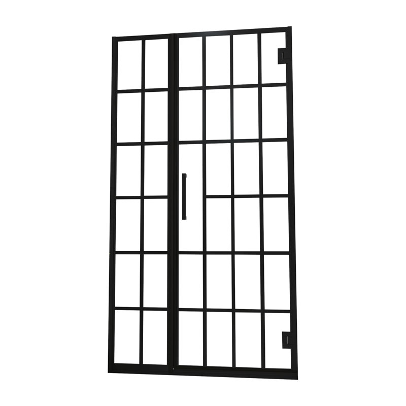 Matte Black 40" W X 72" H Shower Door With Glass, Pivot Bathroom Splendor 40"x72" And Fascinating Feature