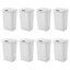 Corbeille à déchets avec verrou en titane 13 gallons Sterilite TouchTop, blanc (paquet de 8)