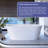 63" Solid Surface Freestanding Soaking Bathtub in Matte White