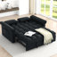 Lit à dossier réglable avec coulissant. Revêtement en flanelle noire. Structure en bois massif et manufacturé. Polyvalent pour une utilisation quotidienne. Assemblage facile. 2 configurations pour divers besoins. À assembler.-1413499347