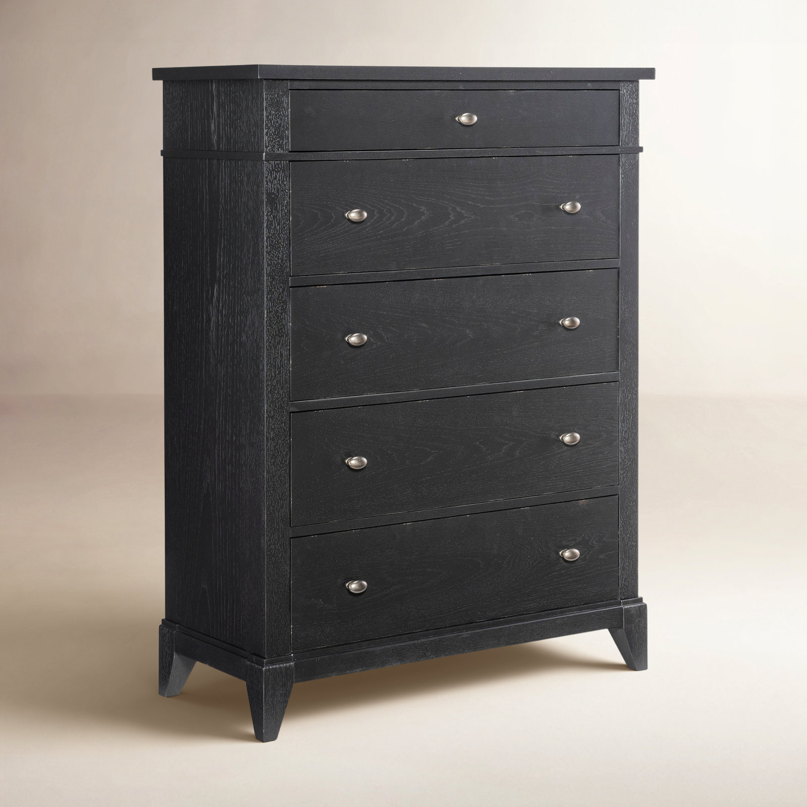 Mya 5 Drawer Dresser, Black