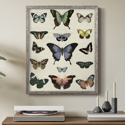 Flutterbys II Framed Print - Solid Wood
