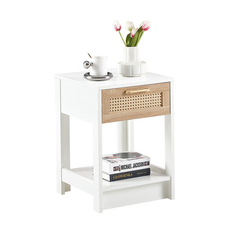 Table de chevet Duley, Blanc